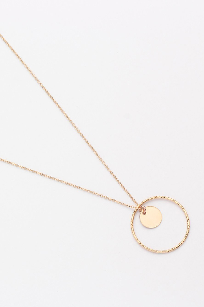 Kette Small Disc Circled Rose
