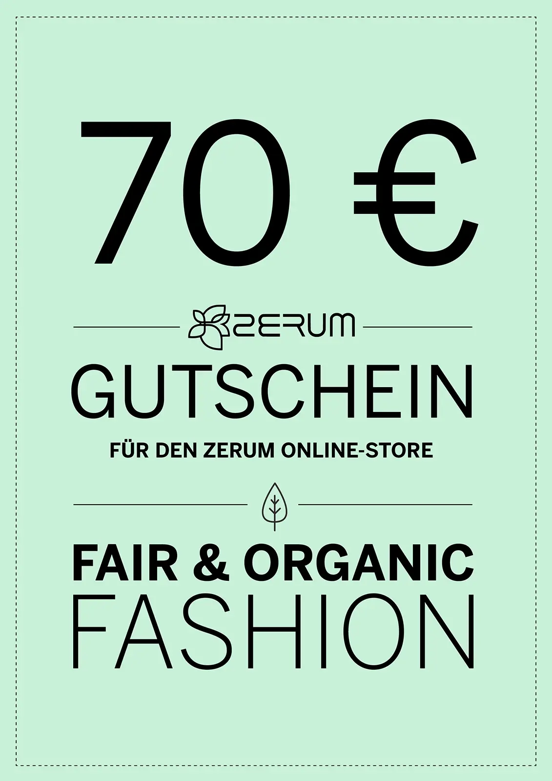 70€ Gutschein - Online