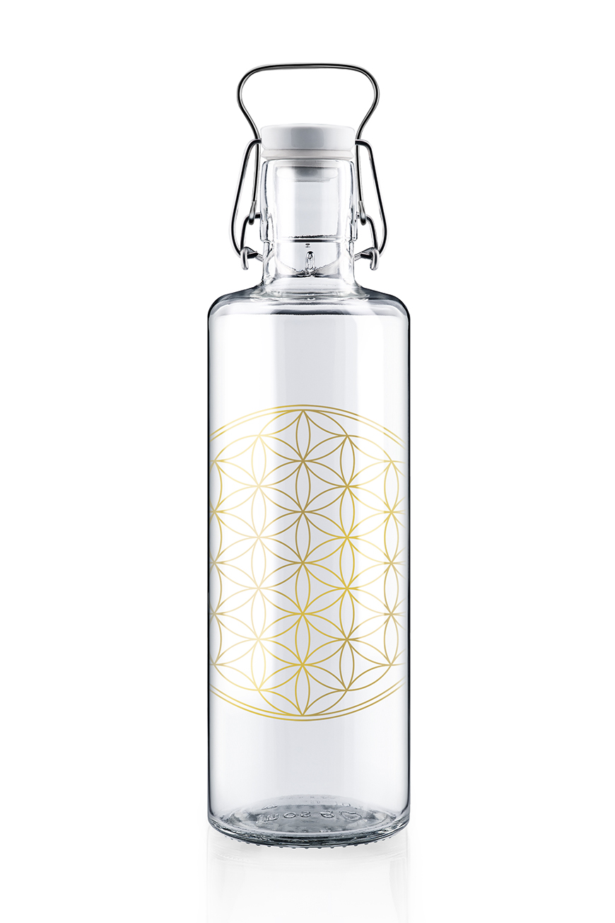 1l Glasflasche  flower of life