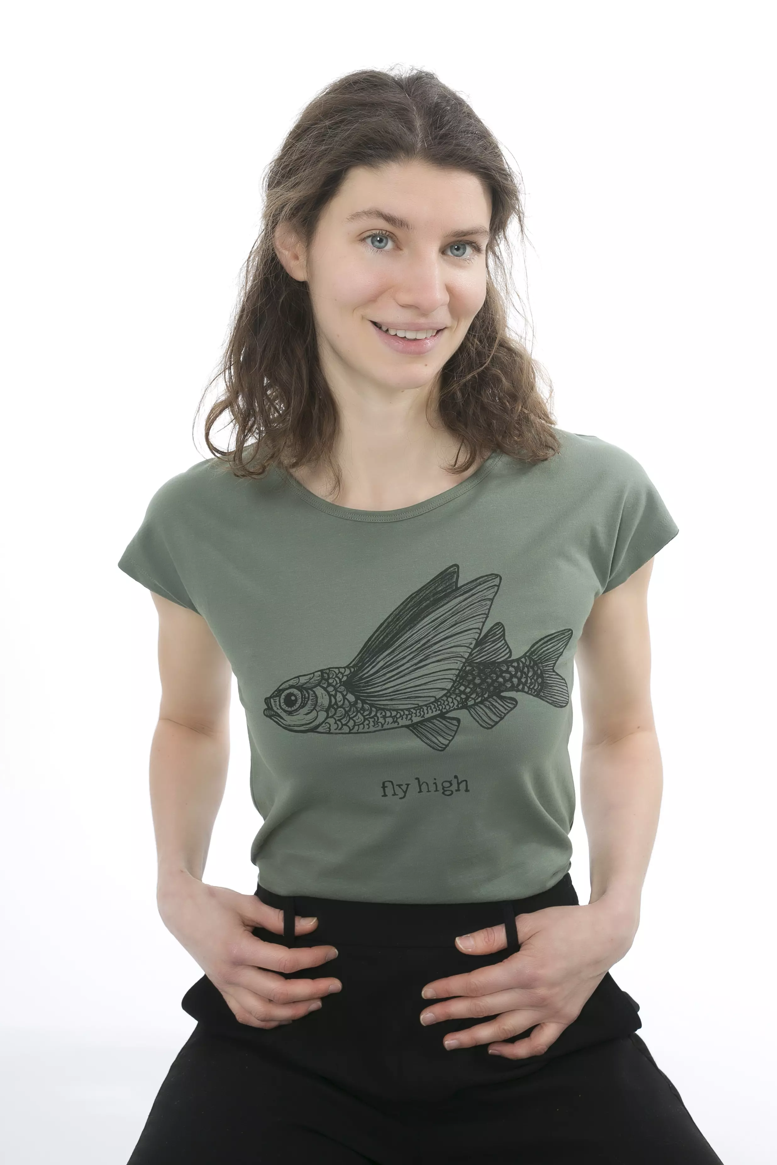 T-Shirt Lea fly high graugrün